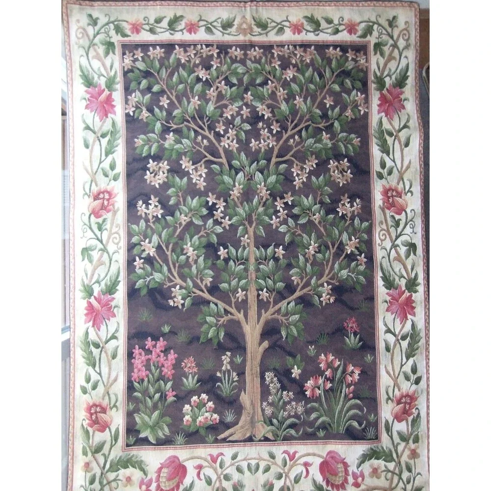 Mille Fleurs Belgium Jacquard Tapestry Tree of Life William Morris 56x35 Cotton